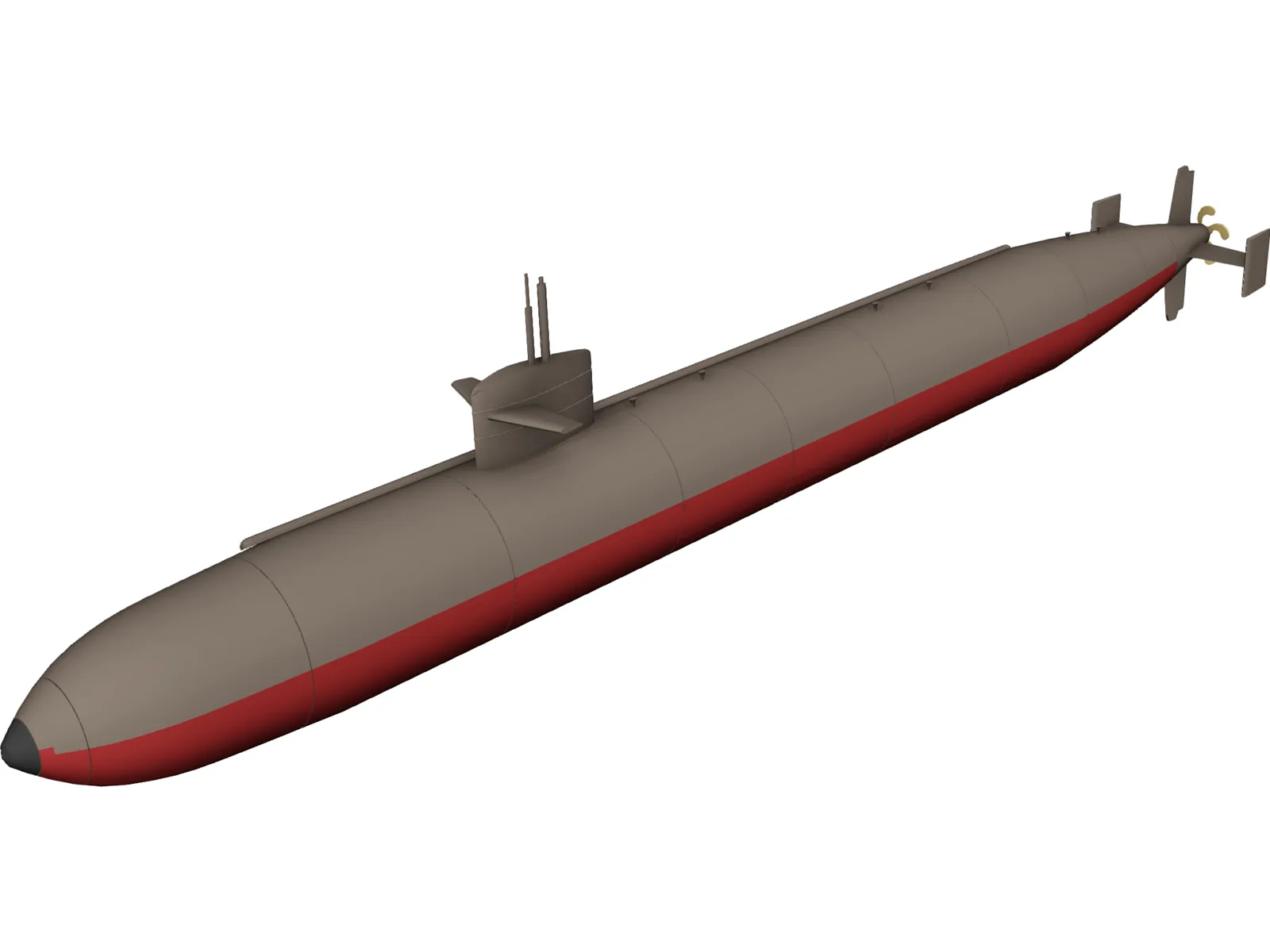 USS Dallas 3D Model main preview