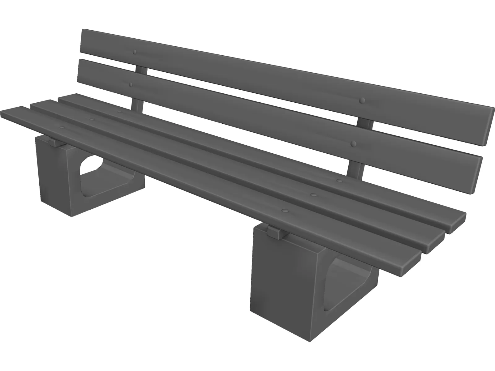 Outdoor Seat 3D Model main preview