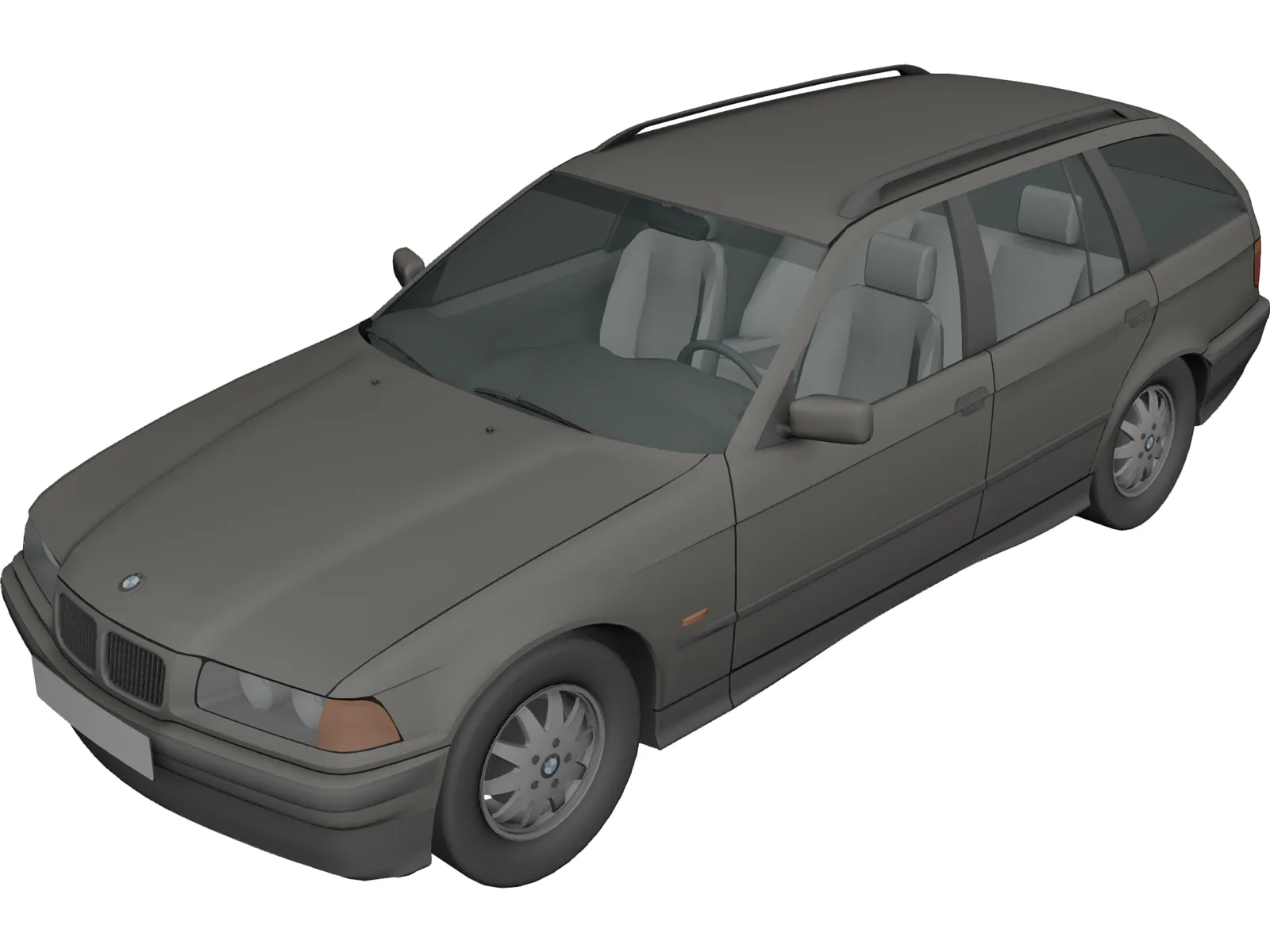 BMW 325i Touring (1995) 3D Model main preview
