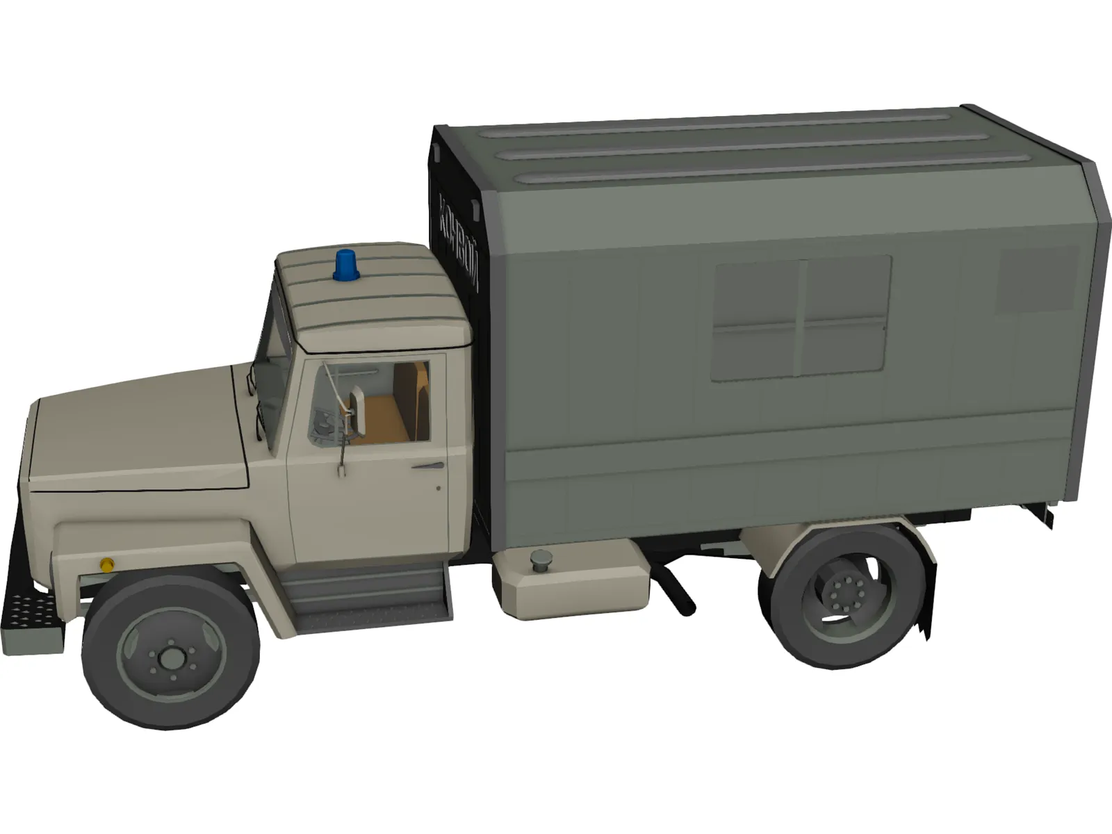 GAZ Russian Police Car 3D Model main preview
