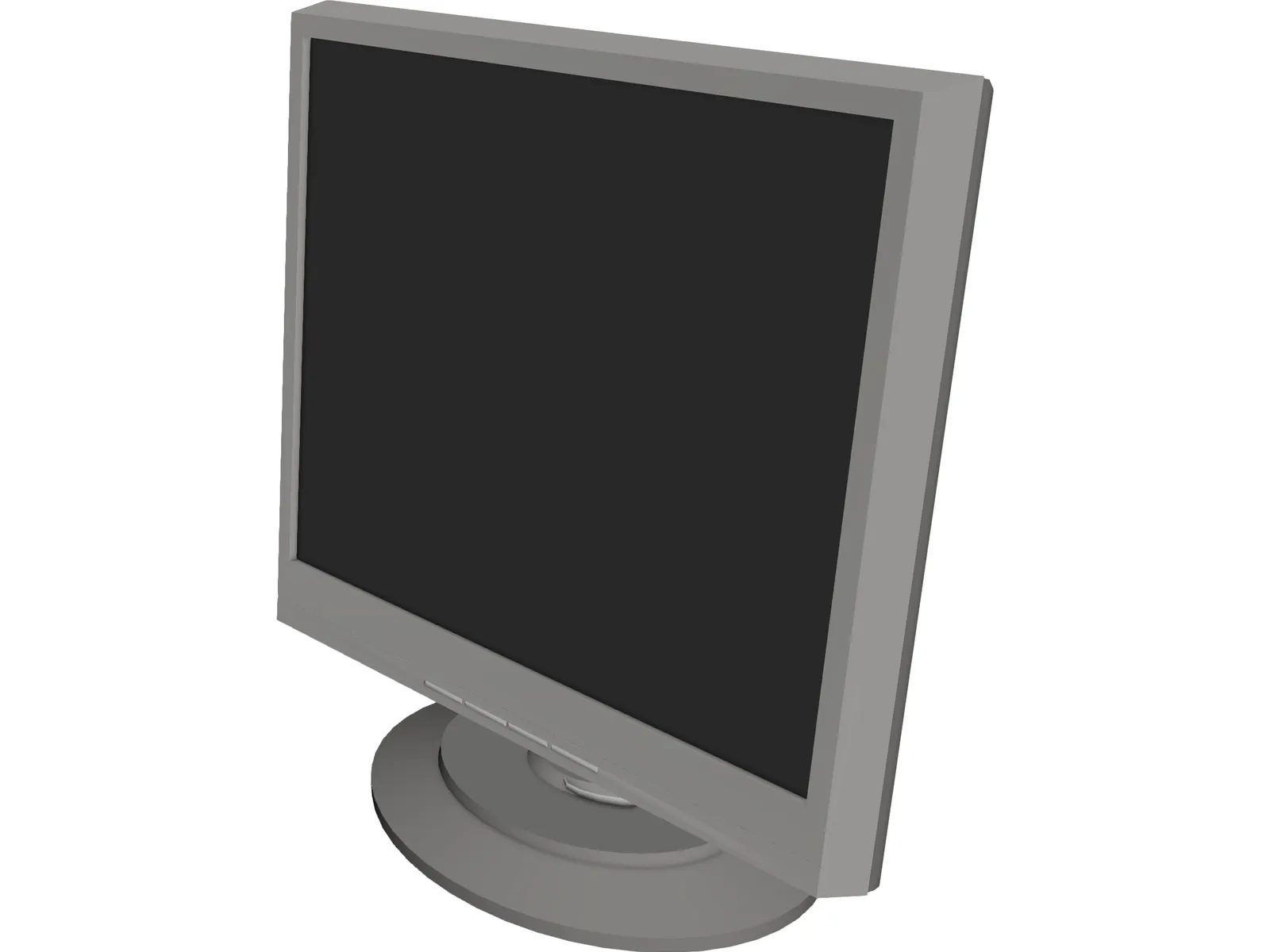 Flat Screen Monitor 17 inch 3D Model main preview