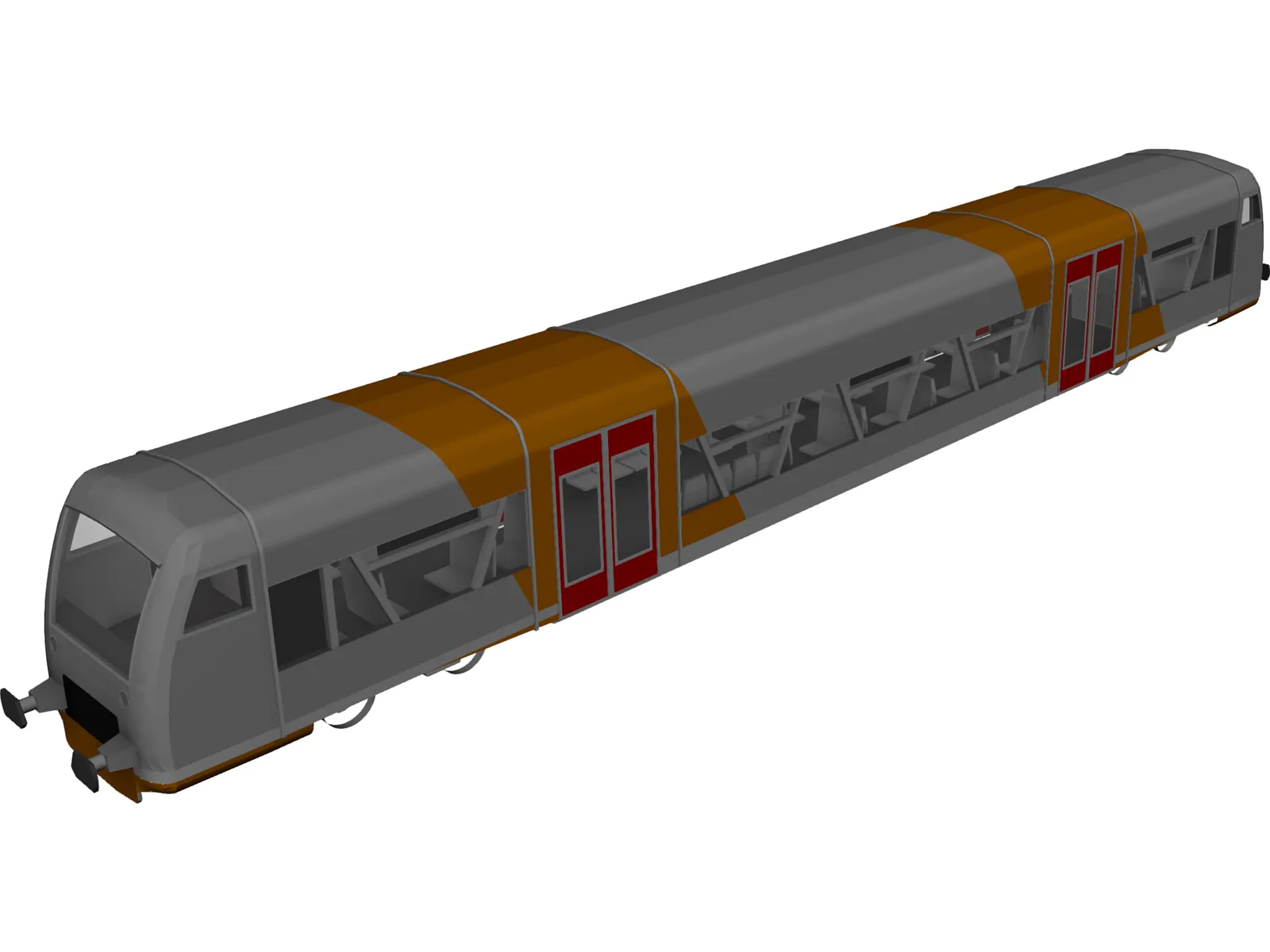 Train Germany 3D Model main preview