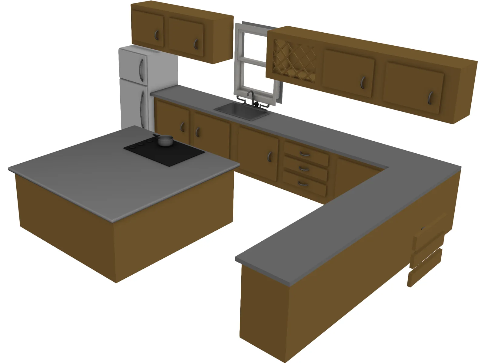 Kitchen 3D Model main preview