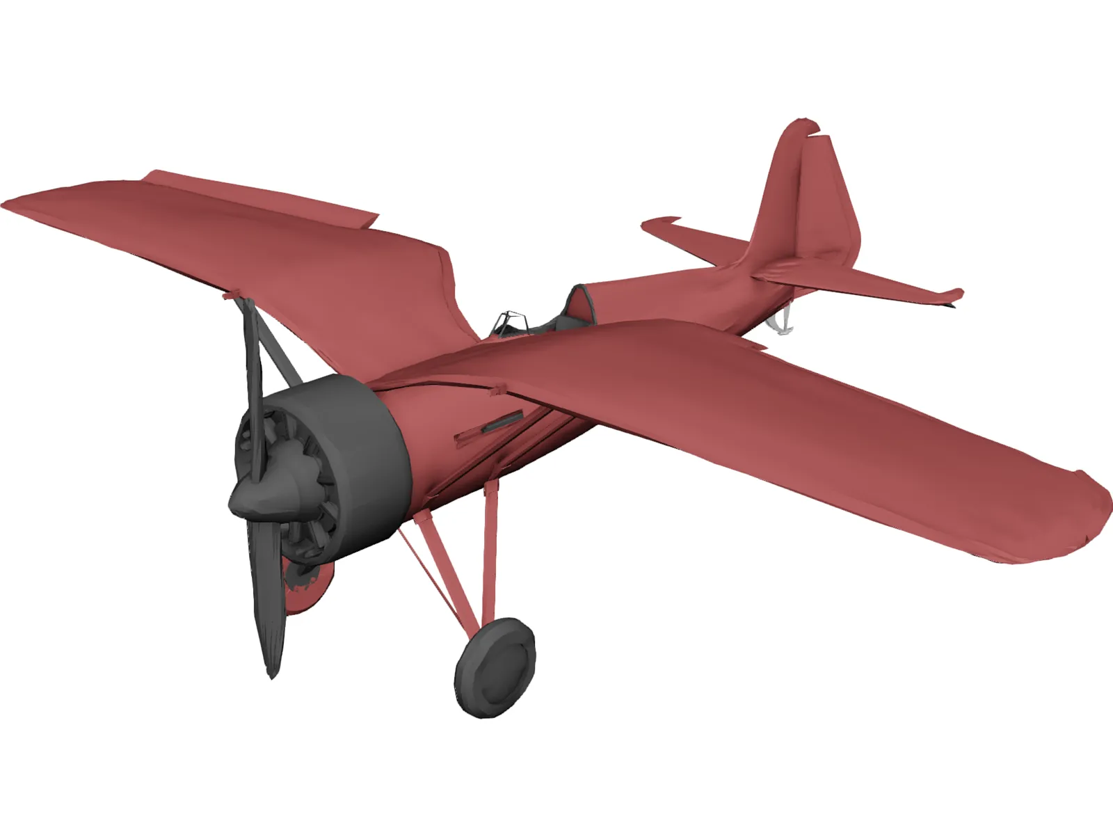 PZL P.11C 3D Model main preview