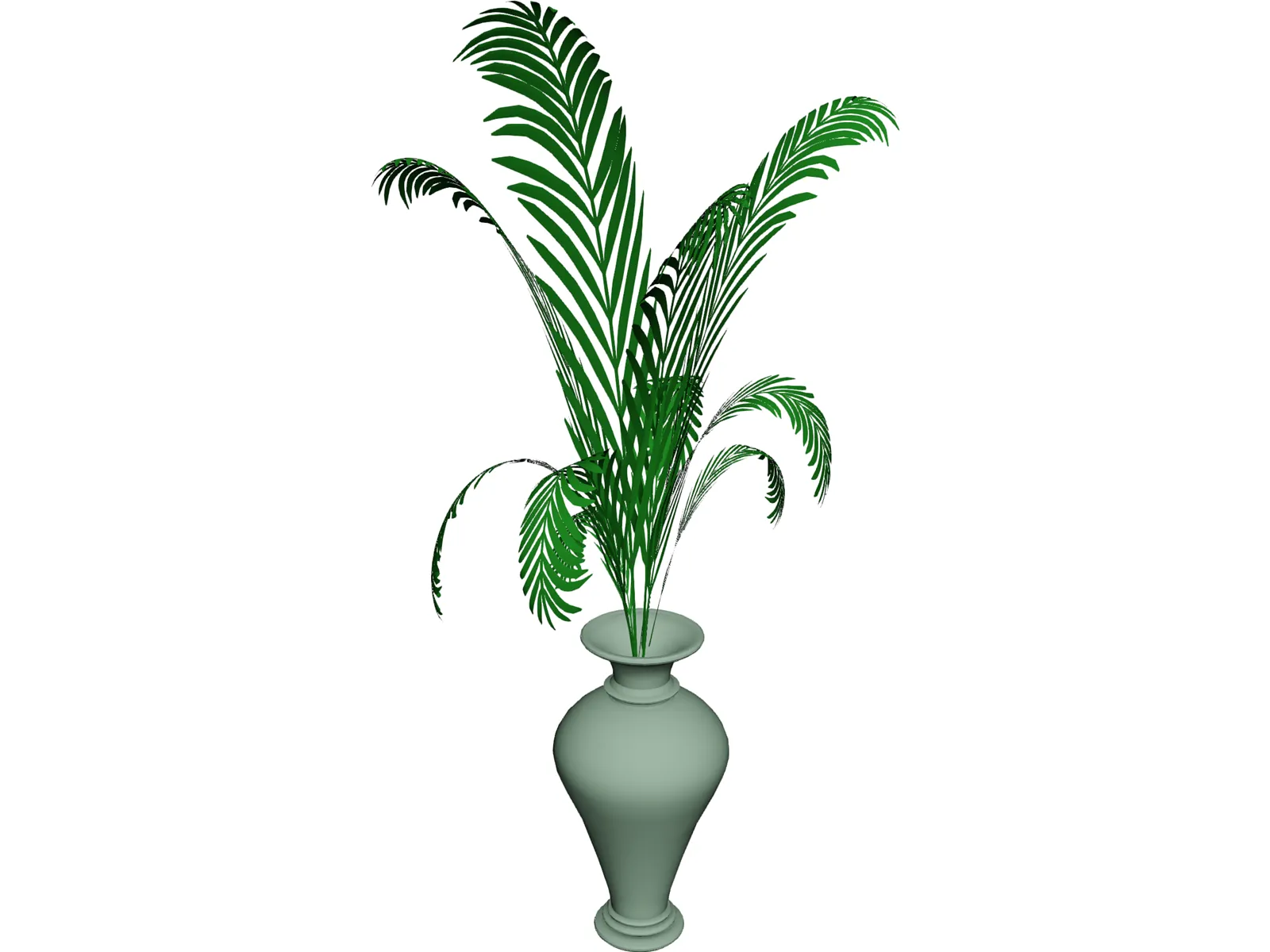 Plant In Vase 3D Model main preview