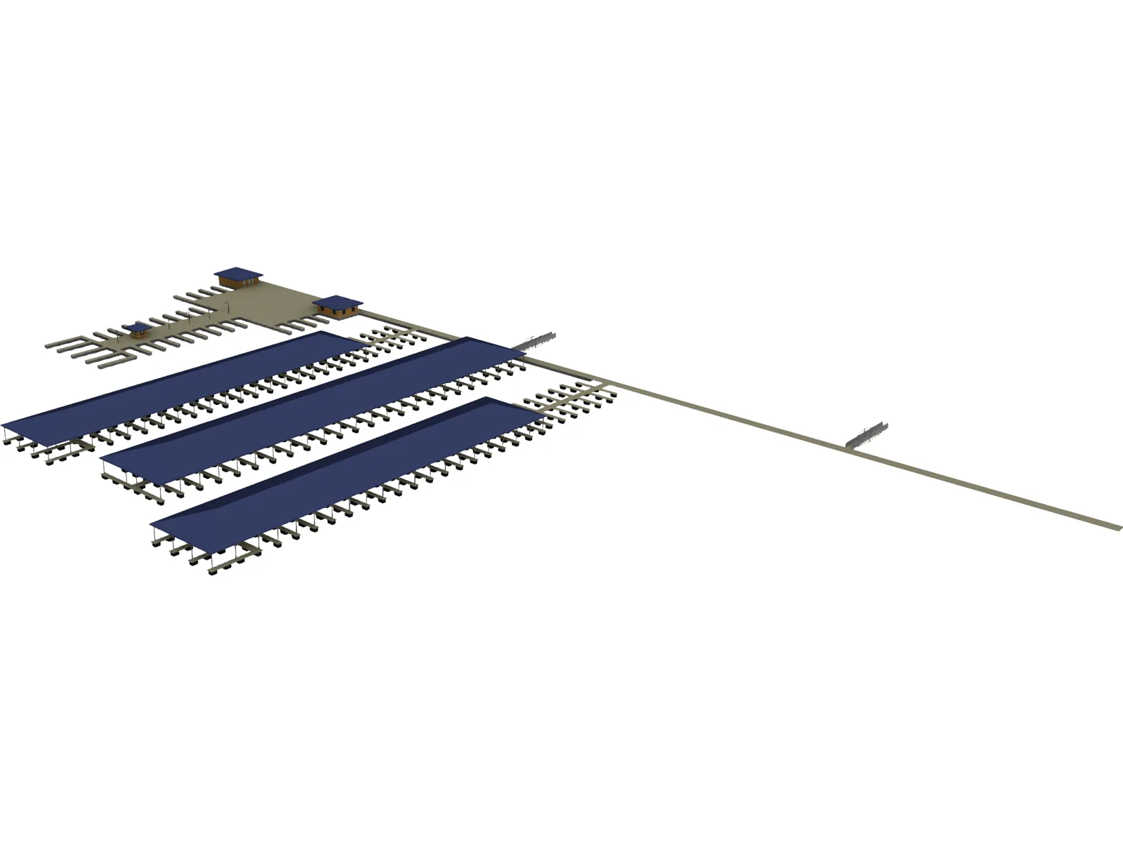 Boat Docks 3D Model main preview