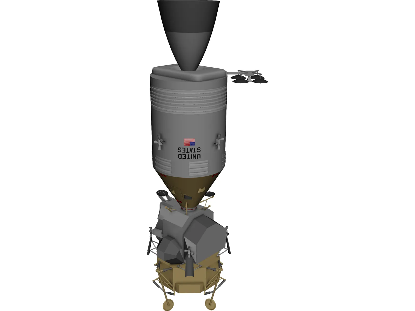 Apollo Pack Service + LEM 3D Model main preview