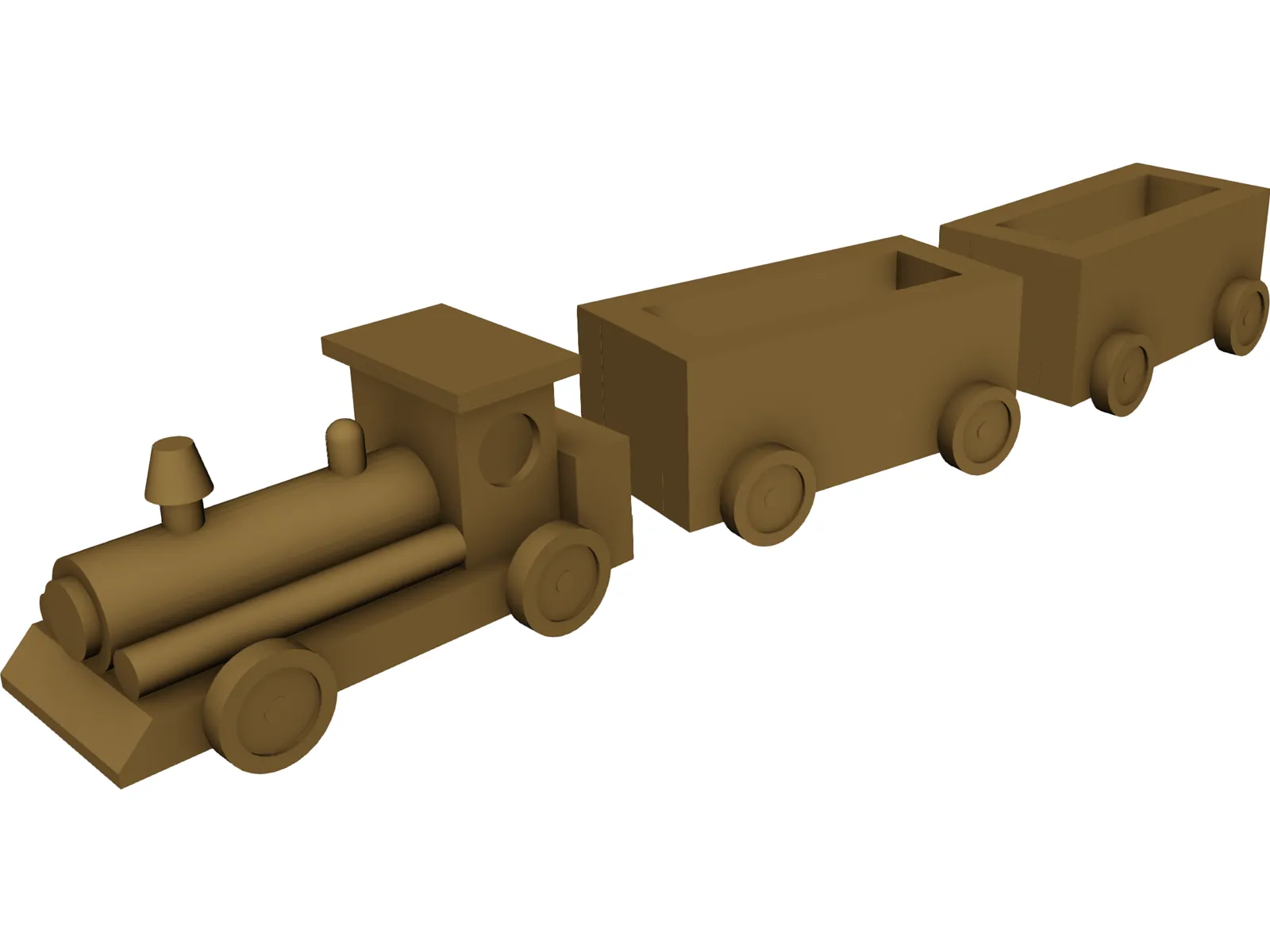 Toy Train 3D Model main preview