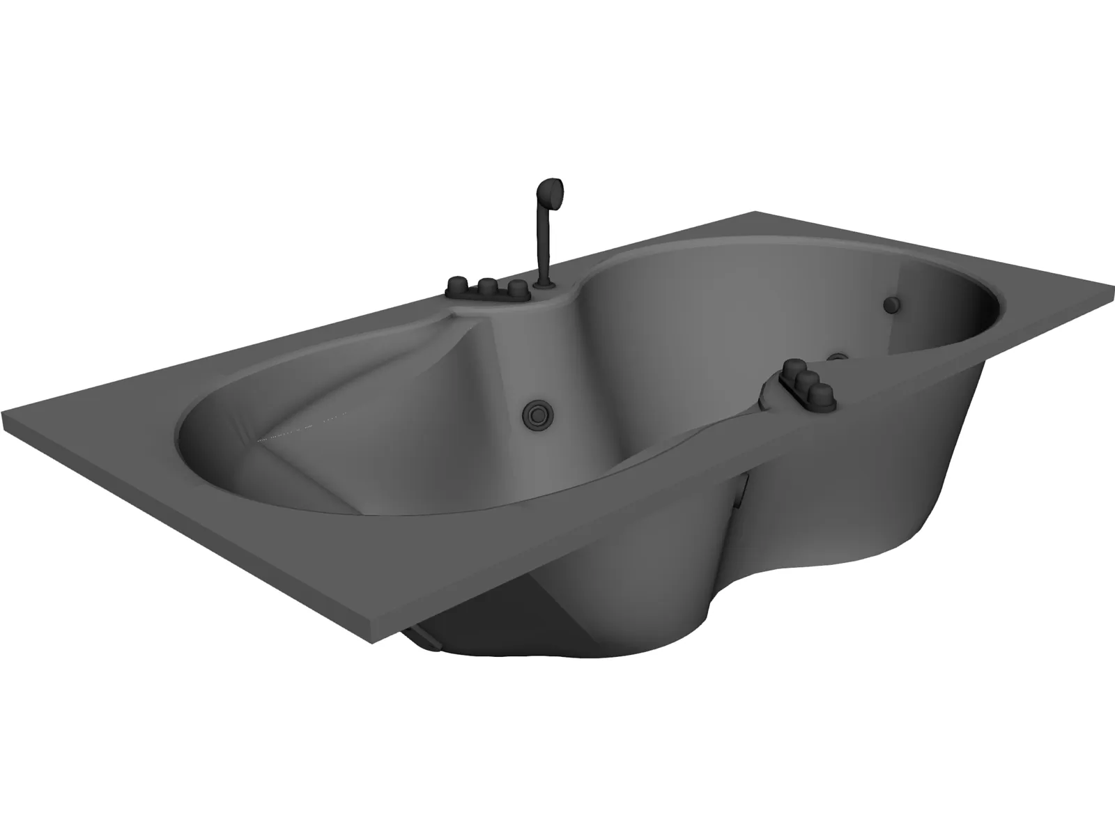 Bathtub Apollonia 3D Model main preview
