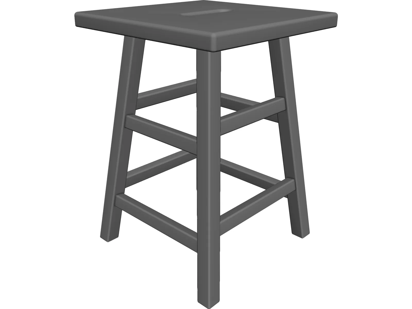 Museum Stool 3D Model main preview