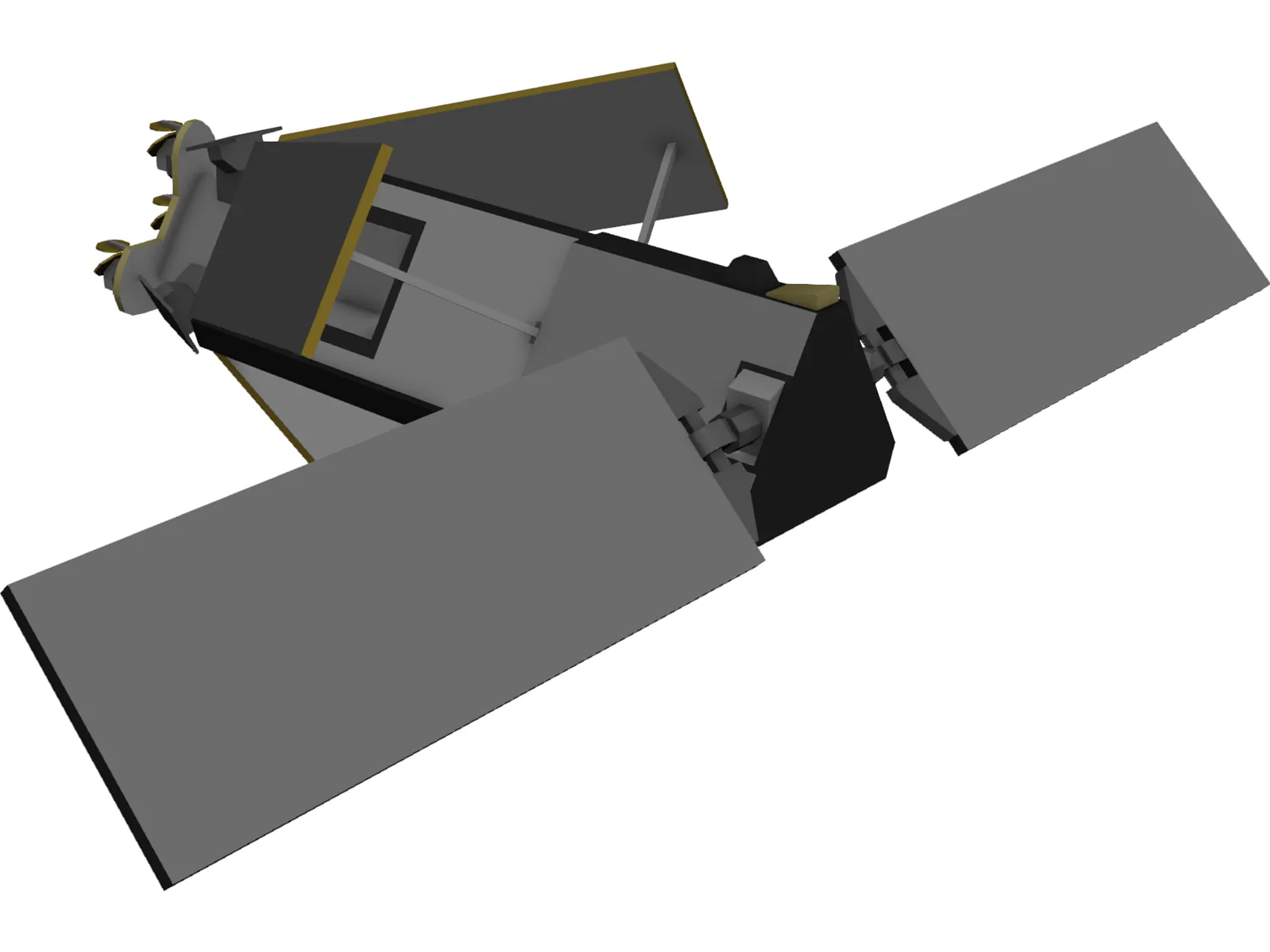 Iridium Constellation Satellite 3D Model main preview