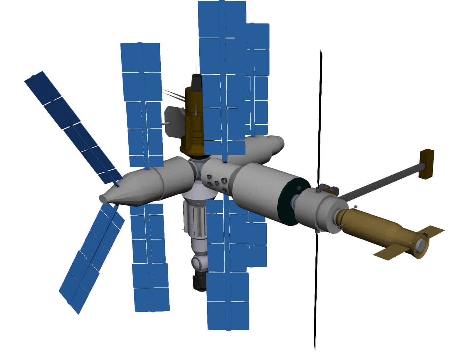 MIR Space Station 3D Model main preview
