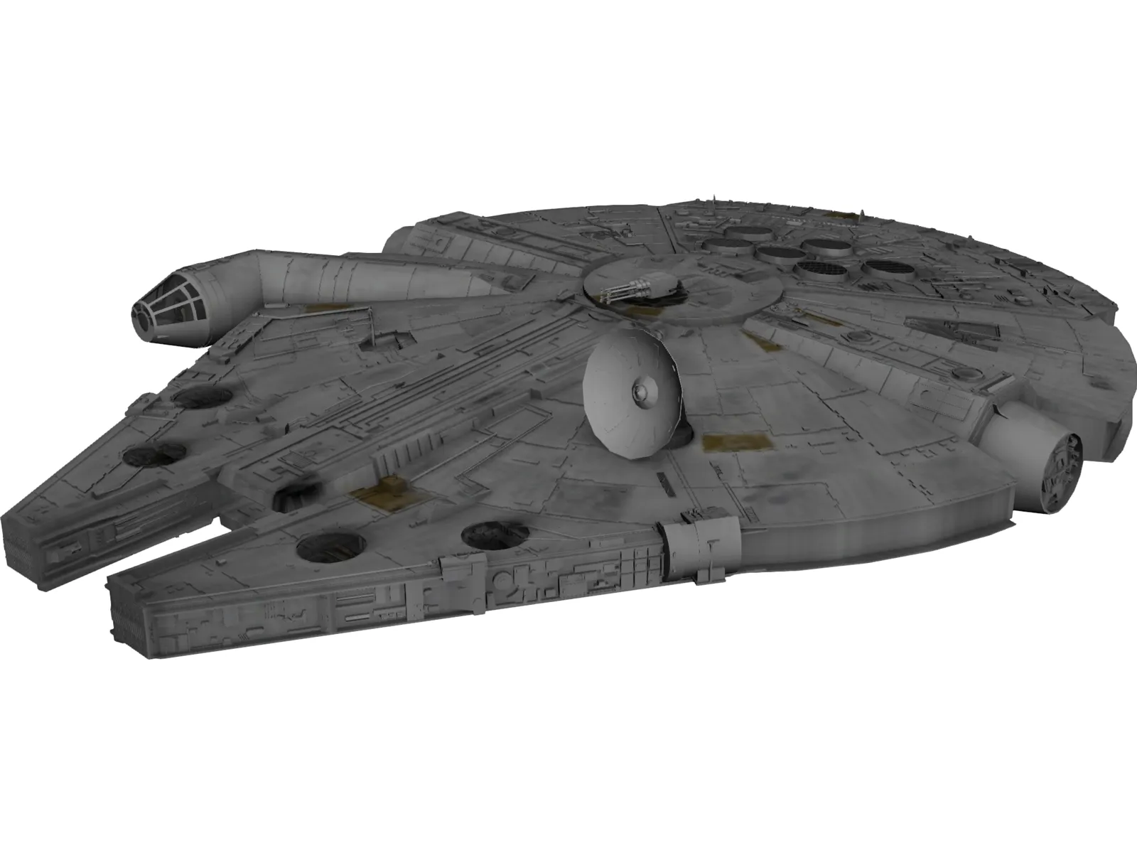 Star Wars Millenium Falcon 3D Model main preview