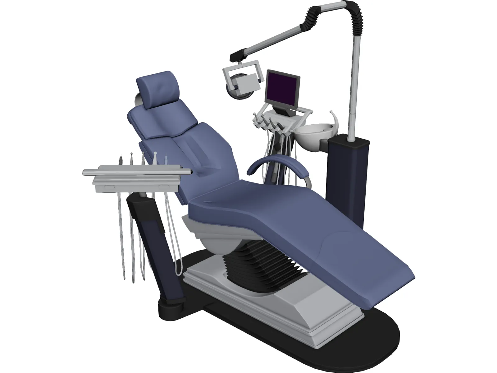 Dentist Chair 3D Model main preview