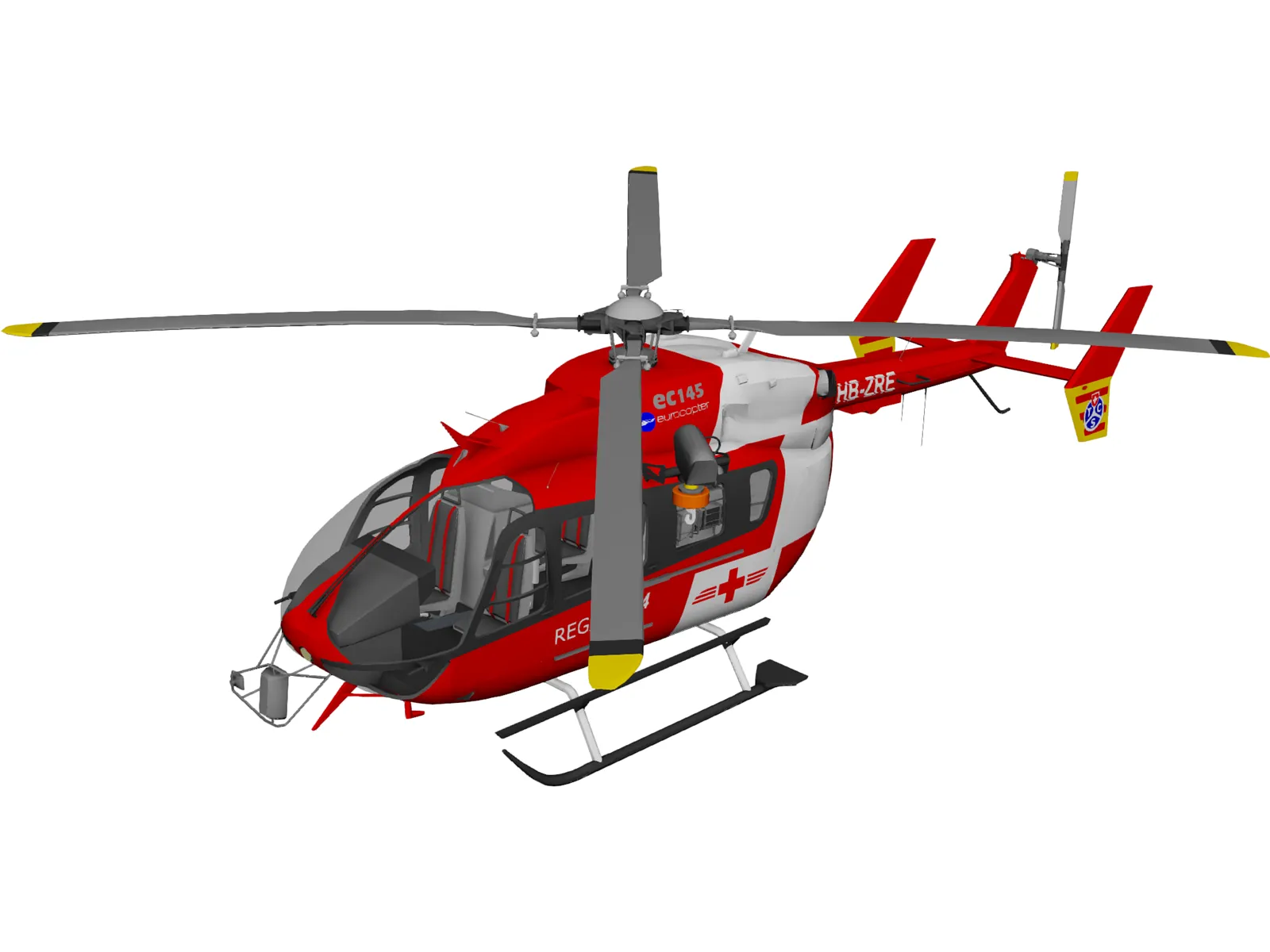 Eurocopter EC145 3D Model main preview