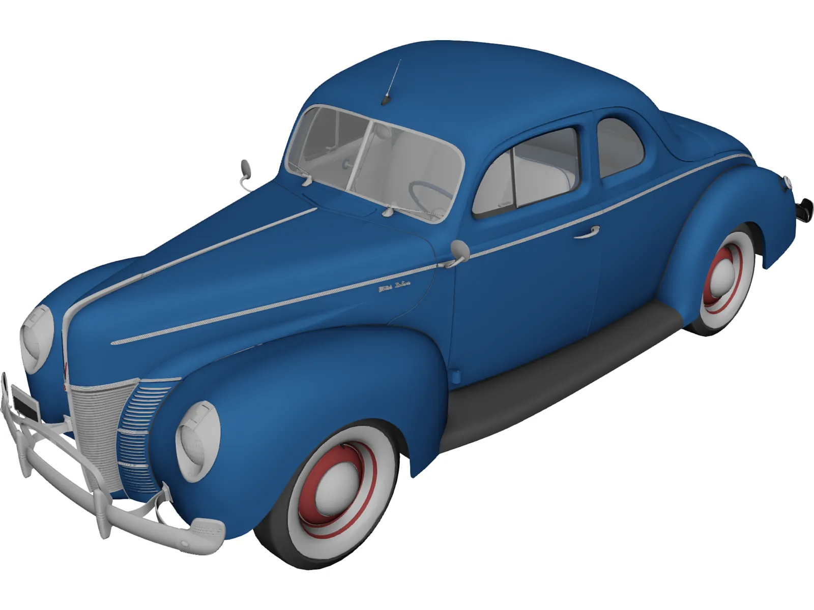 Ford Deluxe (1940) 3D Model main preview