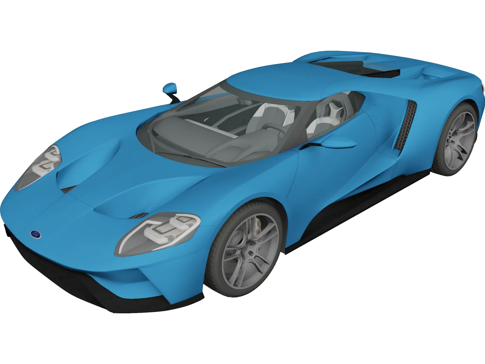 Ford GT (2017) 3D Model main preview
