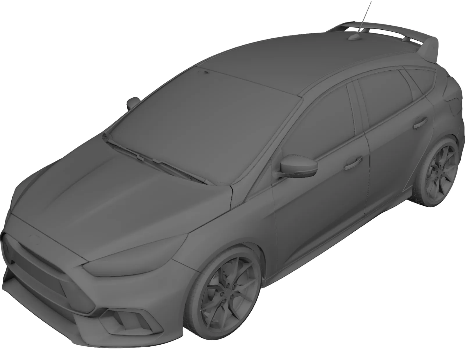 Ford Focus RS (2016) 3D Model main preview