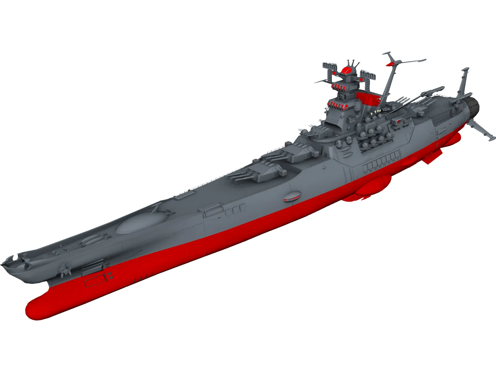 Space Battleship Yamato 3D Model main preview