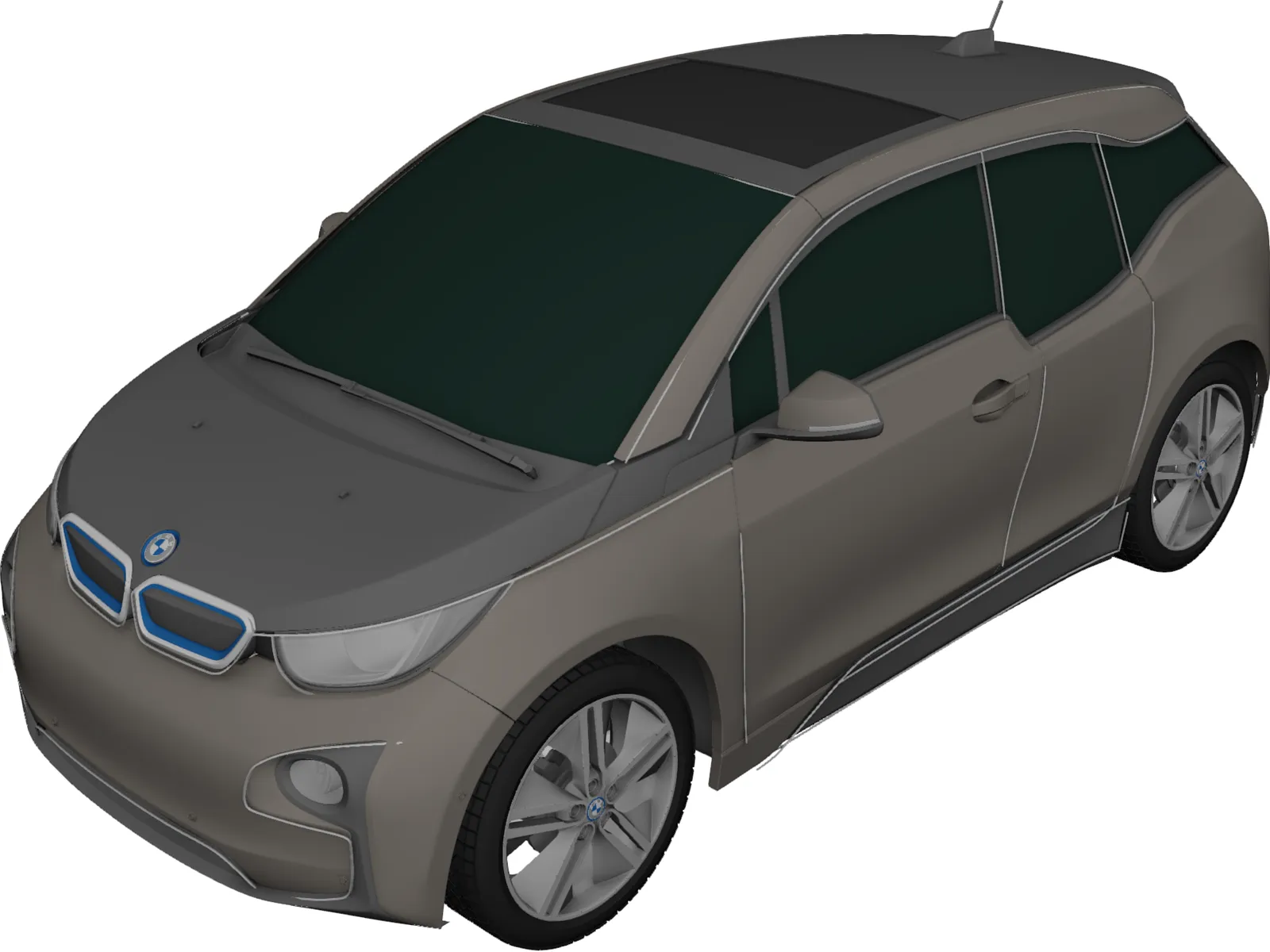 BMW i3 (2017) 3D Model main preview