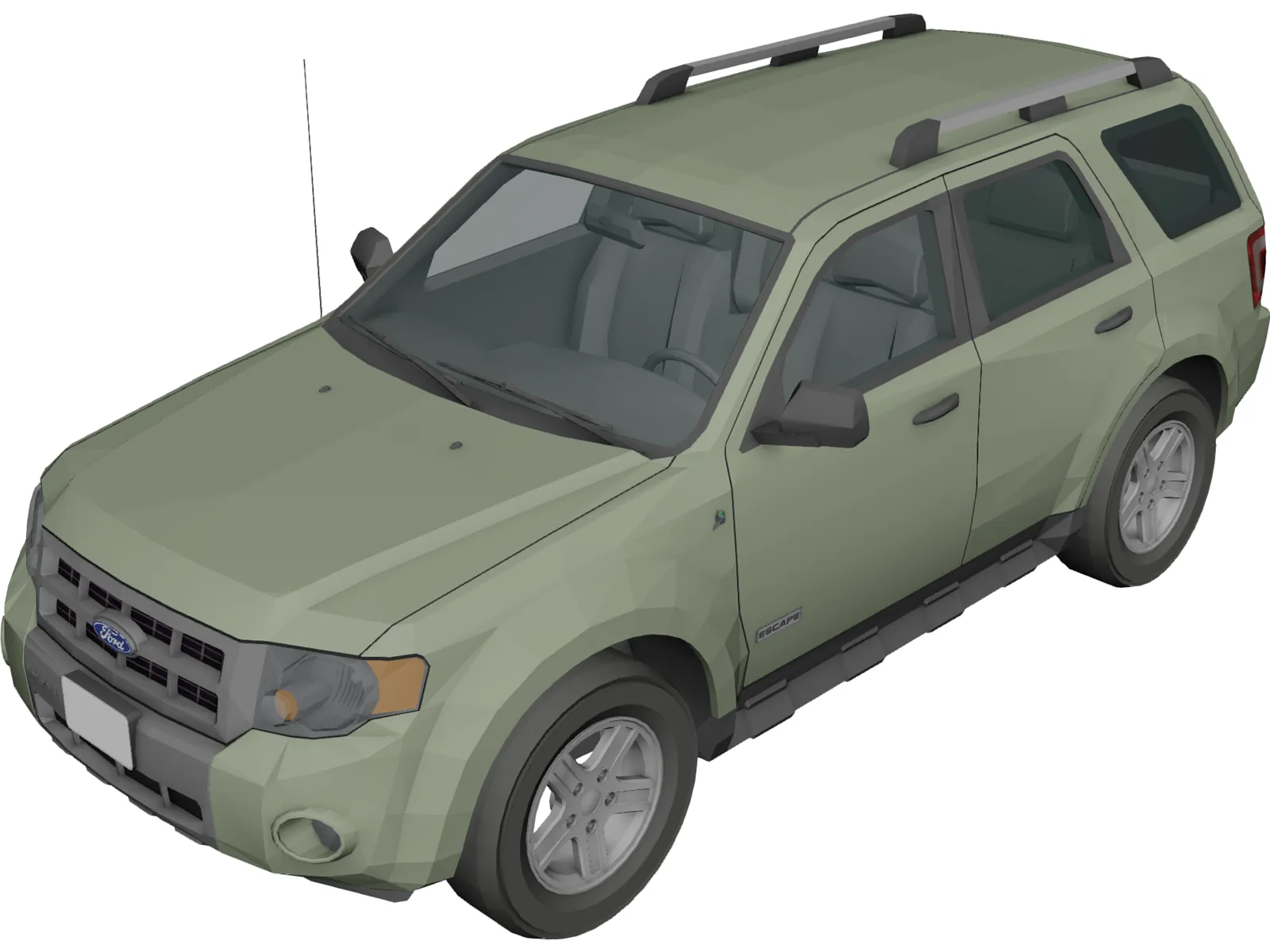 Ford Escape Hybrid 3D Model main preview
