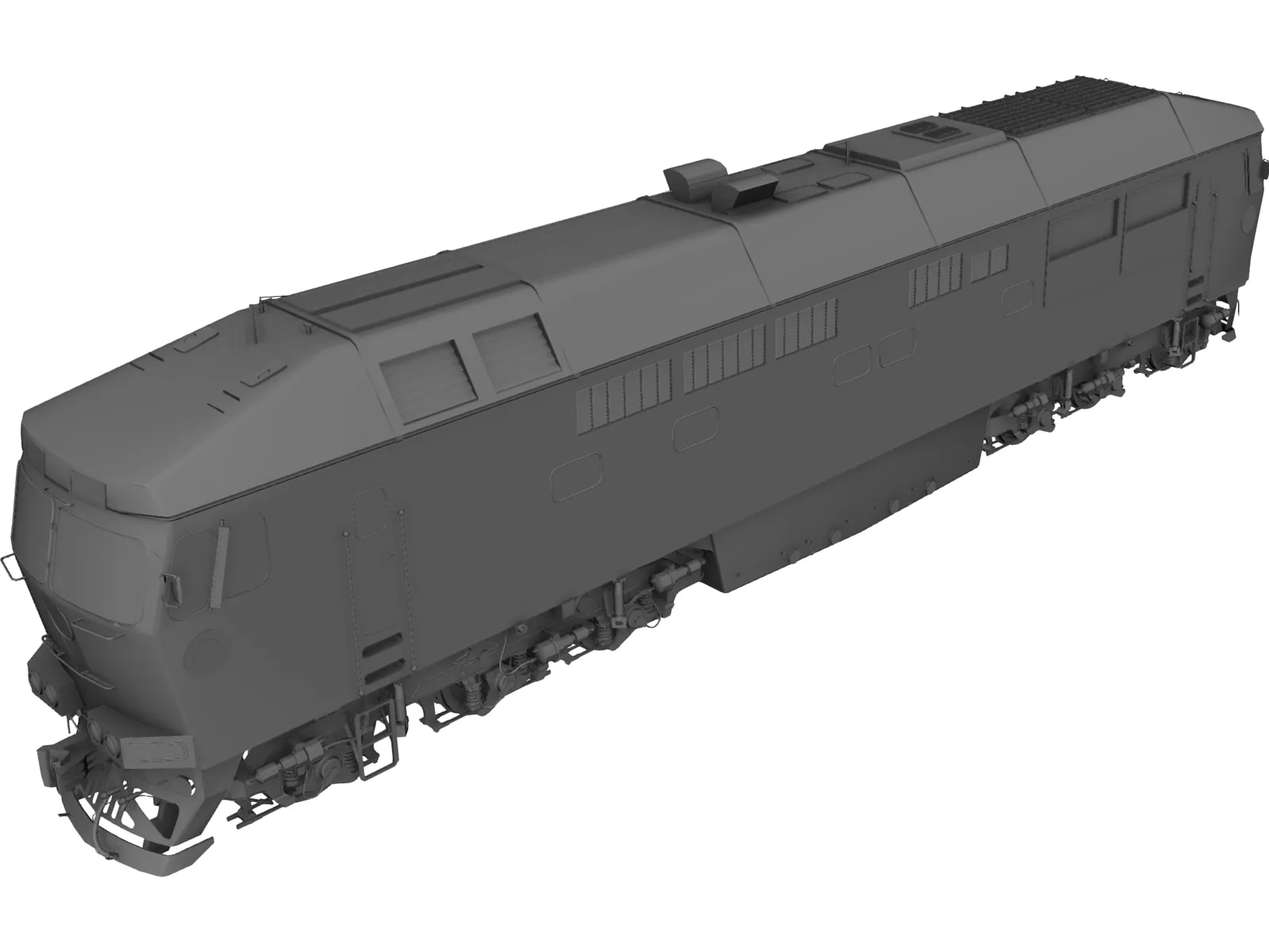 Diesel Locomotive TEP70 3D Model main preview