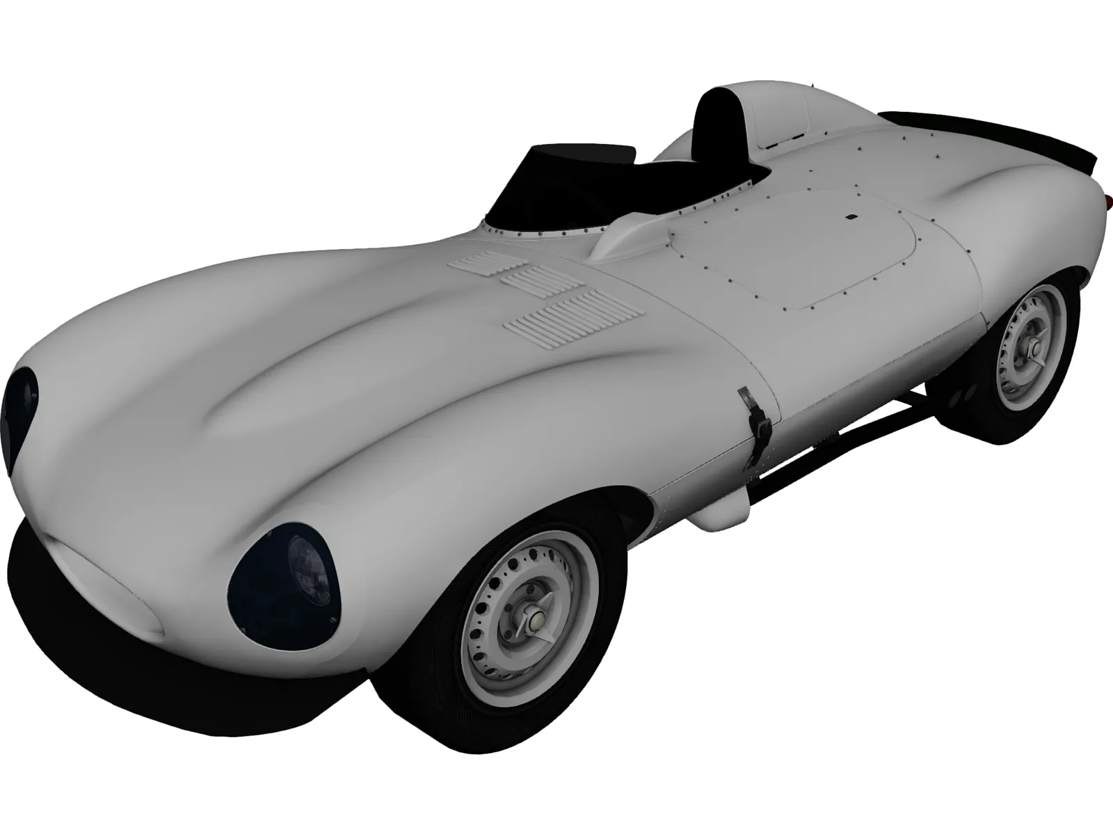 Jaguar D-Type (1956) 3D Model main preview