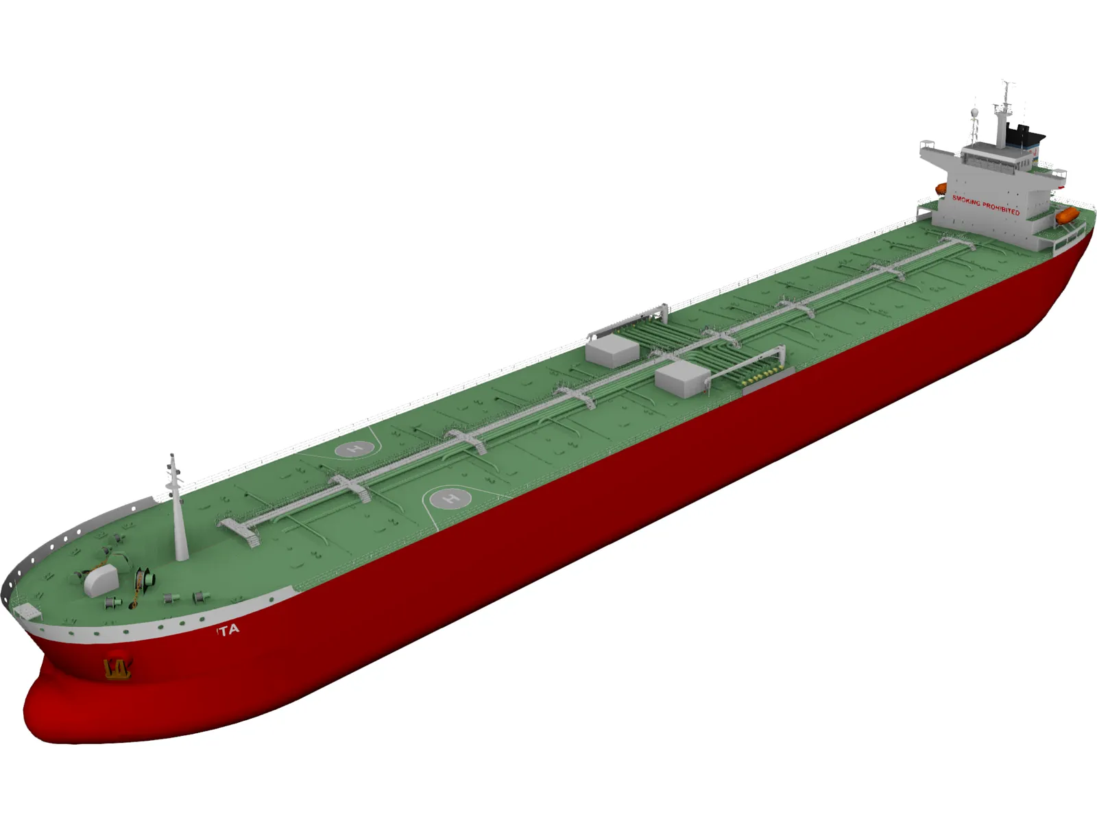 Panamax Oil Tanker 3D Model main preview