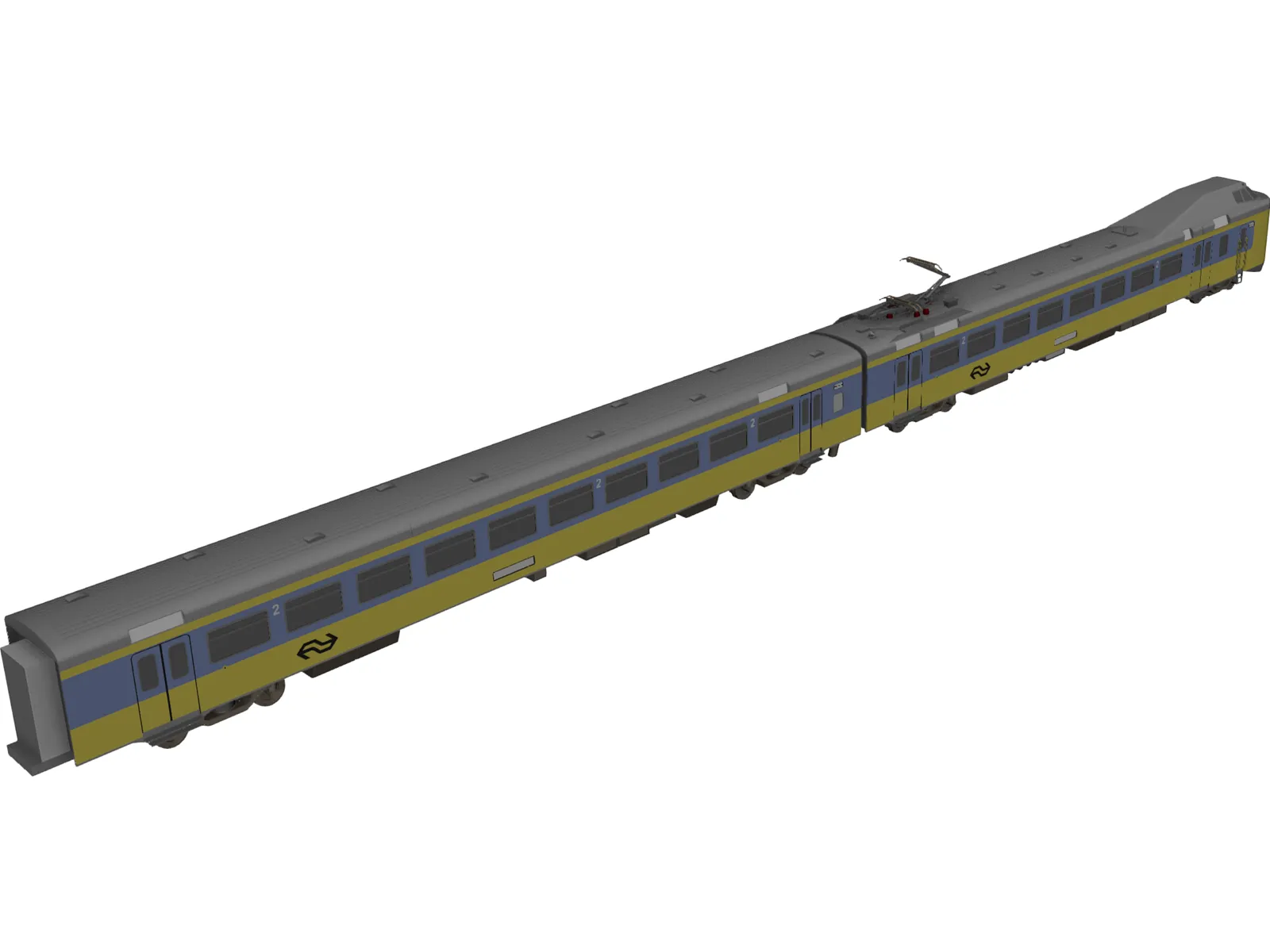 Dutch Train 3D Model main preview