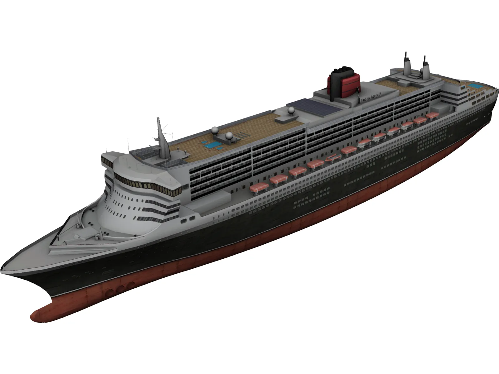 RMS Queen Mary 2 3D Model main preview