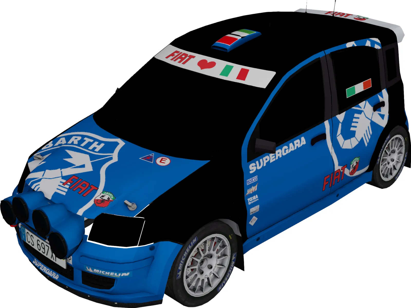 Fiat Panda Kit Car 3D Model main preview