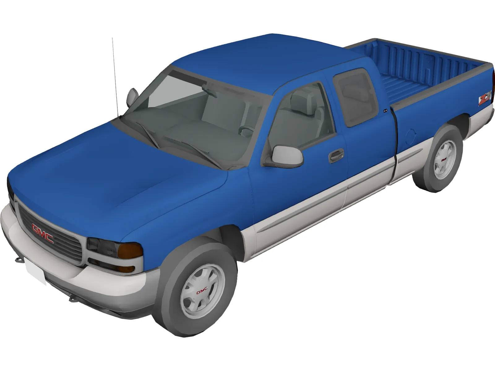 GMC Sierra Extended Cab (1999) 3D Model main preview