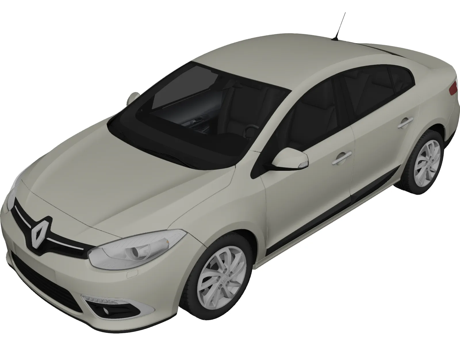 Renault Fluence (2013) 3D Model main preview