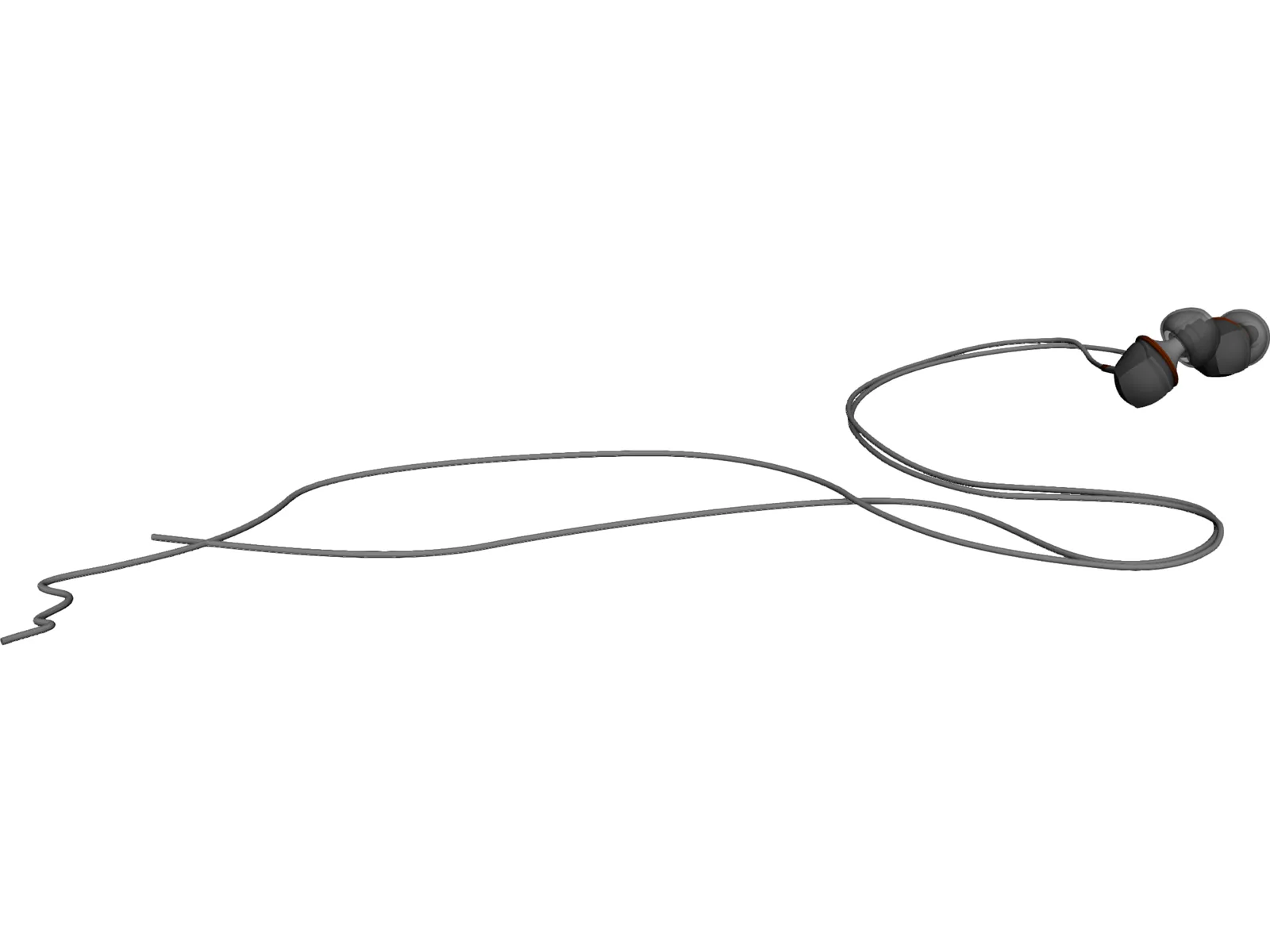 Earphones 3D Model main preview