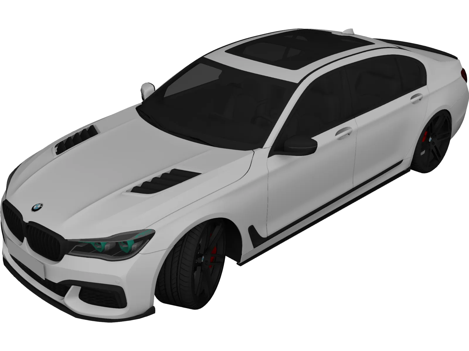 BMW 7-Series G12 (2016) 3D Model main preview