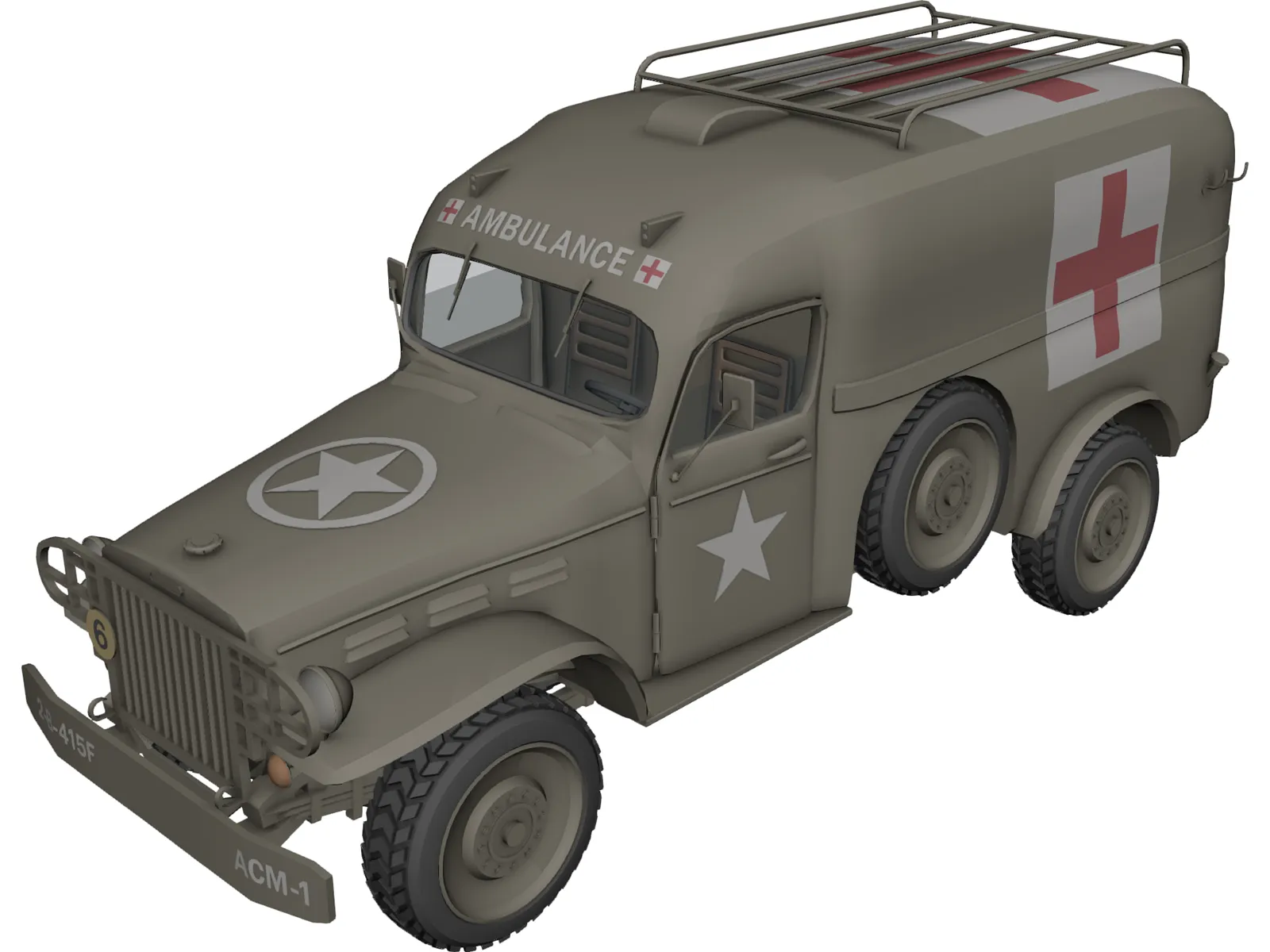 Ambulance 3D Model main preview