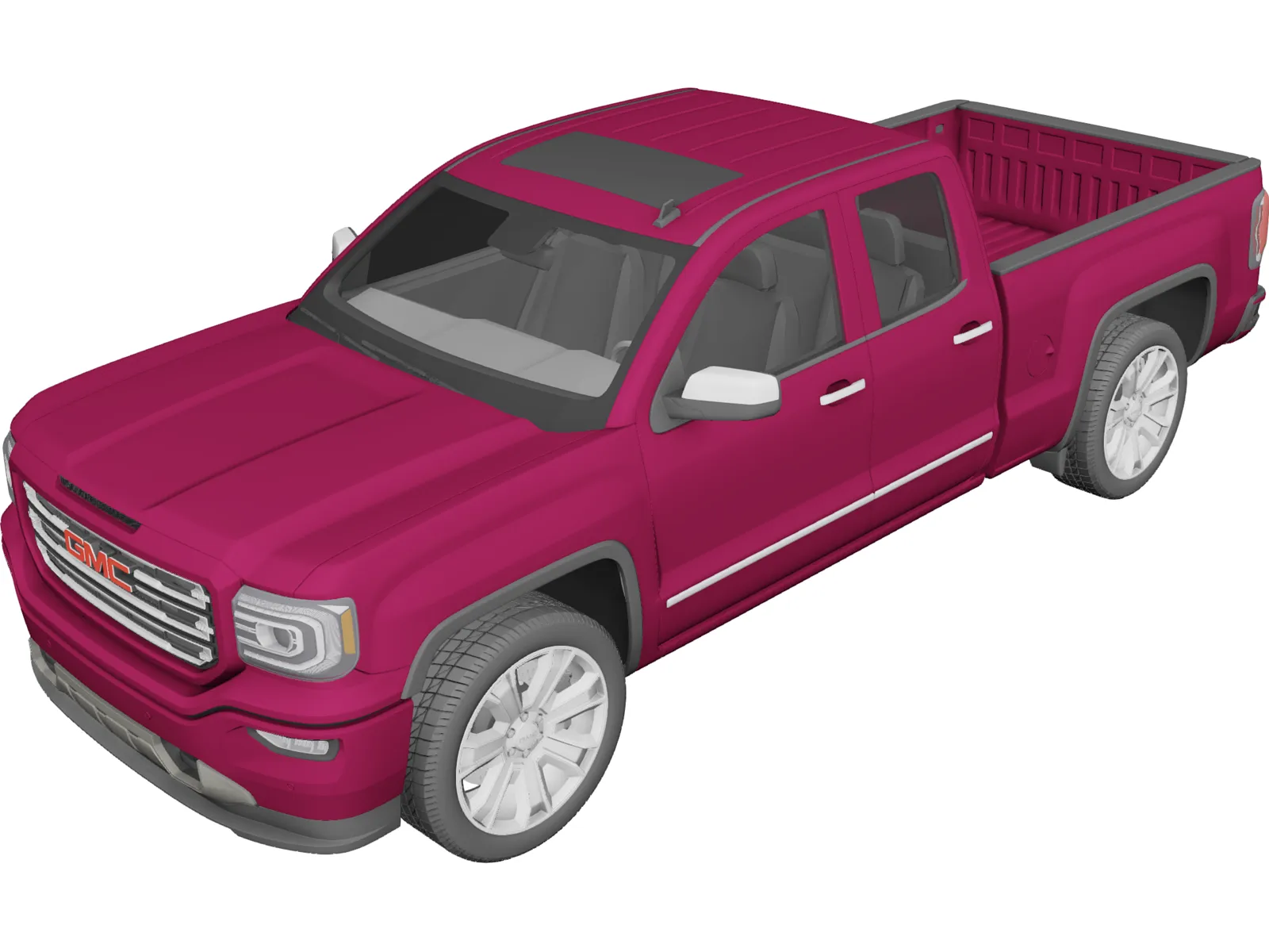 GMC Sierra Pickup (2016) 3D Model main preview