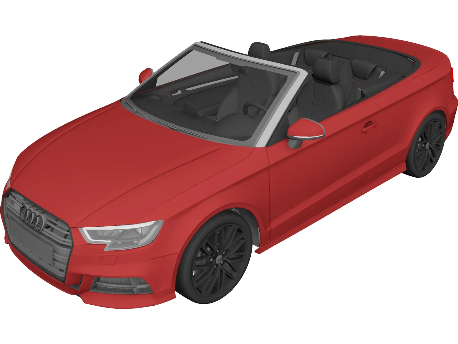 Audi A3 Cabriolet (2017) 3D Model main preview