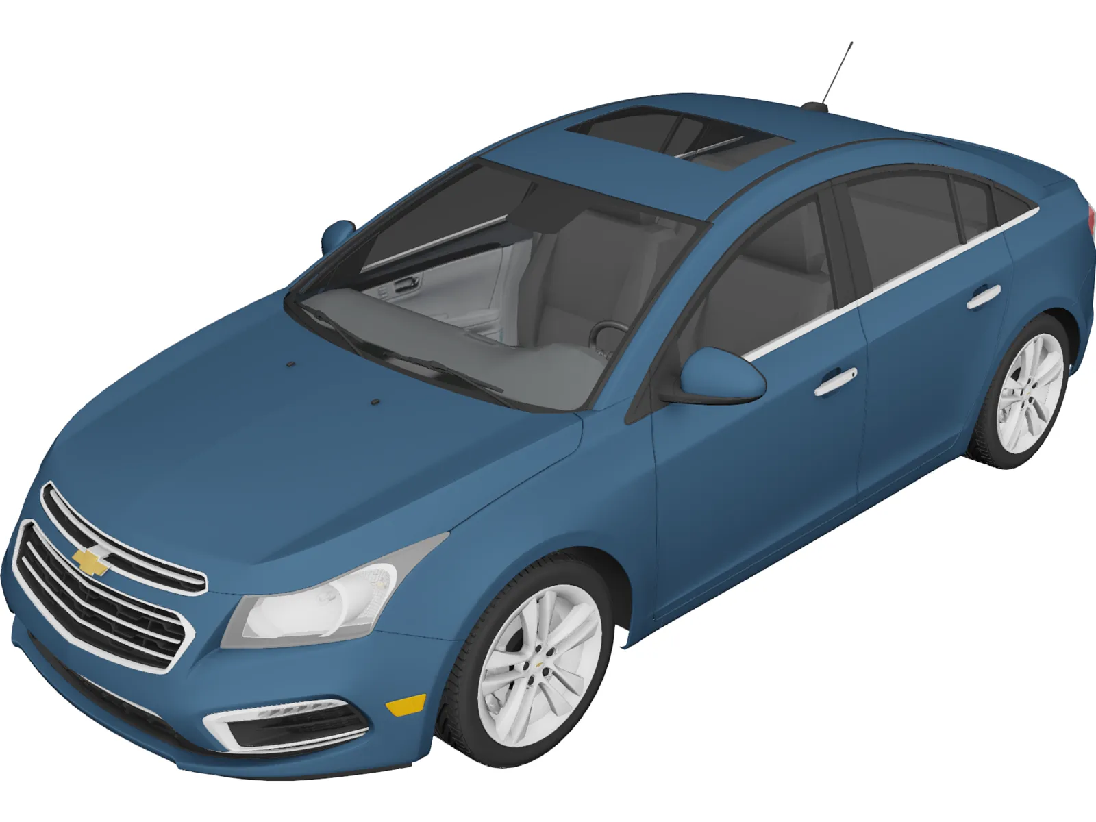 Chevrolet Cruze Sedan (2015) 3D Model main preview