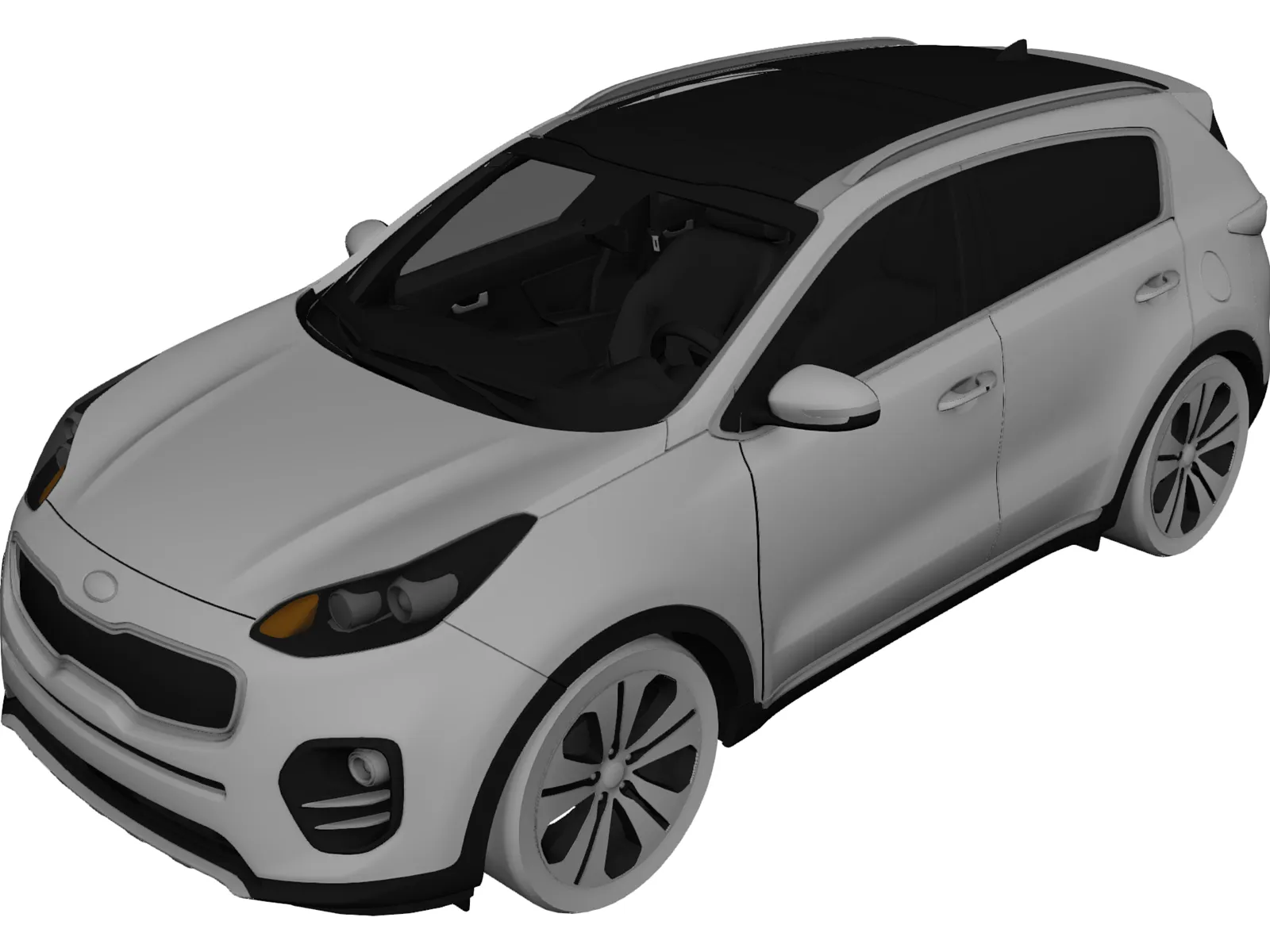 Kia Sportage (2017) 3D Model main preview