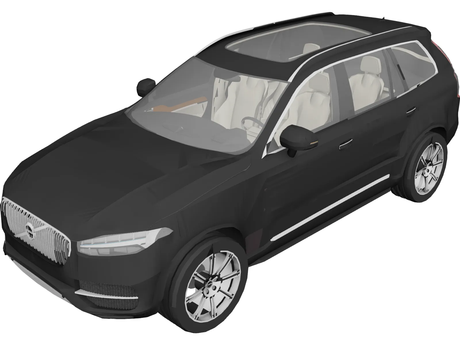 Volvo XC90 (2015) 3D Model main preview
