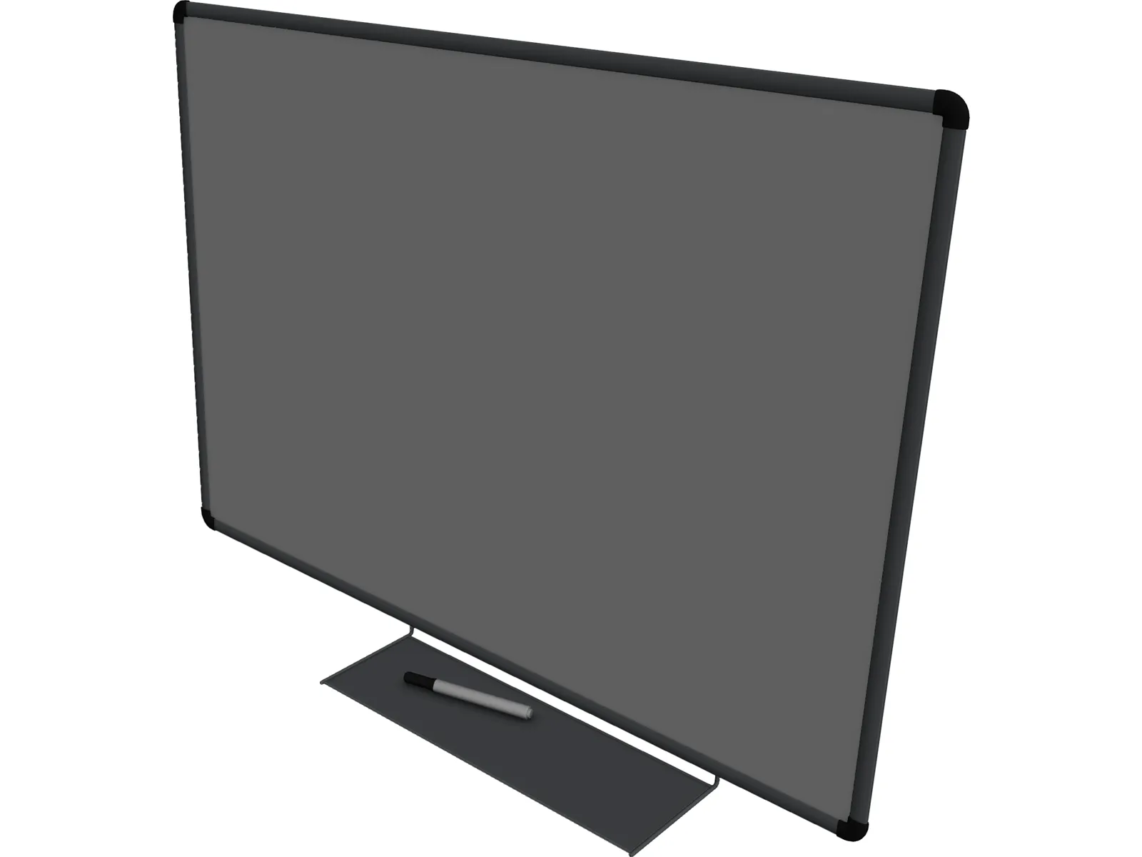 Whiteboard with Pen 3D Model main preview