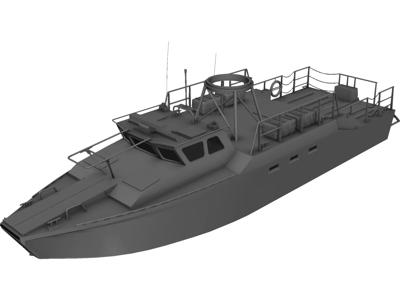 Navy Coastal Patrol Boat 3D Model main preview