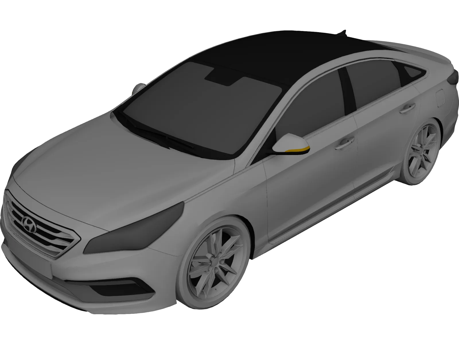 Hyundai Sonata (2016) 3D Model main preview