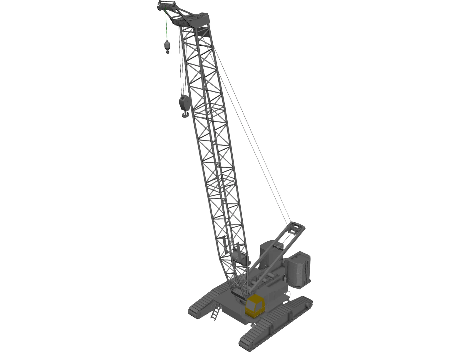 Liebherr LR1400/1 440t Crane 3D Model main preview
