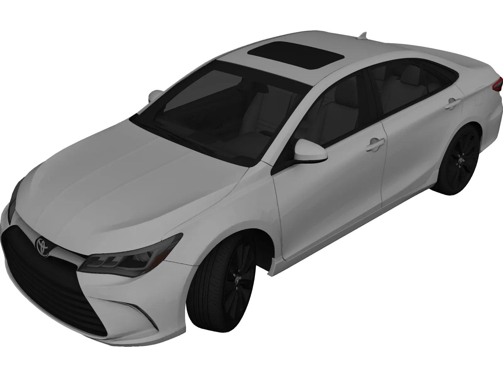 Toyota Camry (2015) 3D Model main preview
