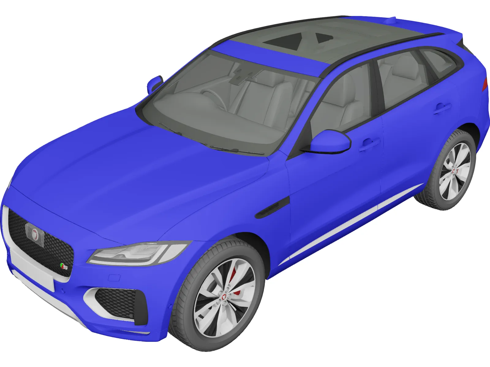 Jaguar F-Pace S (2017) 3D Model main preview