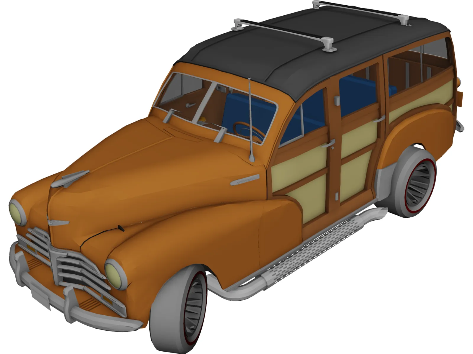 Chevrolet Woody (1947) 3D Model main preview