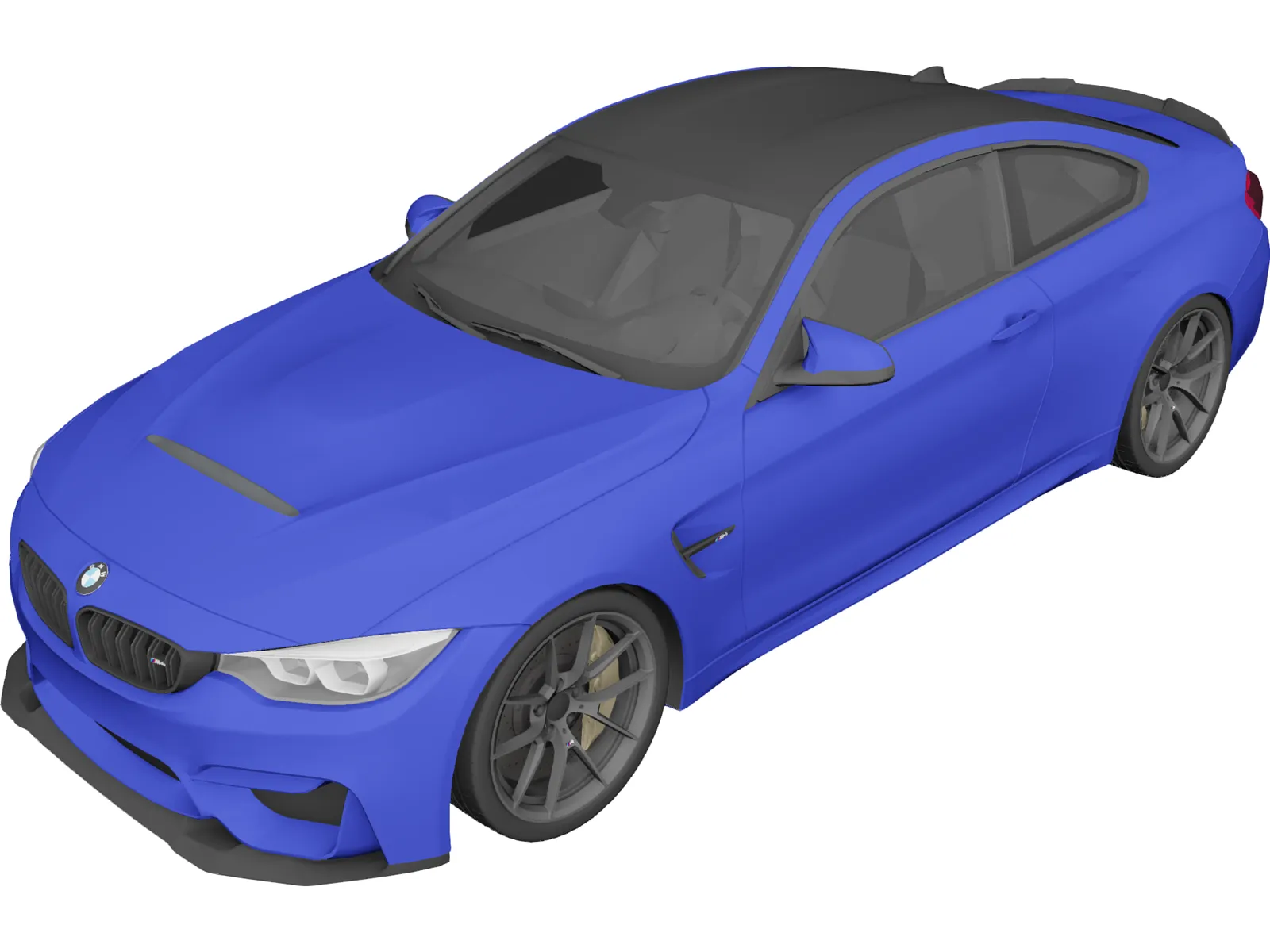 BMW M4 CS (2018) 3D Model main preview