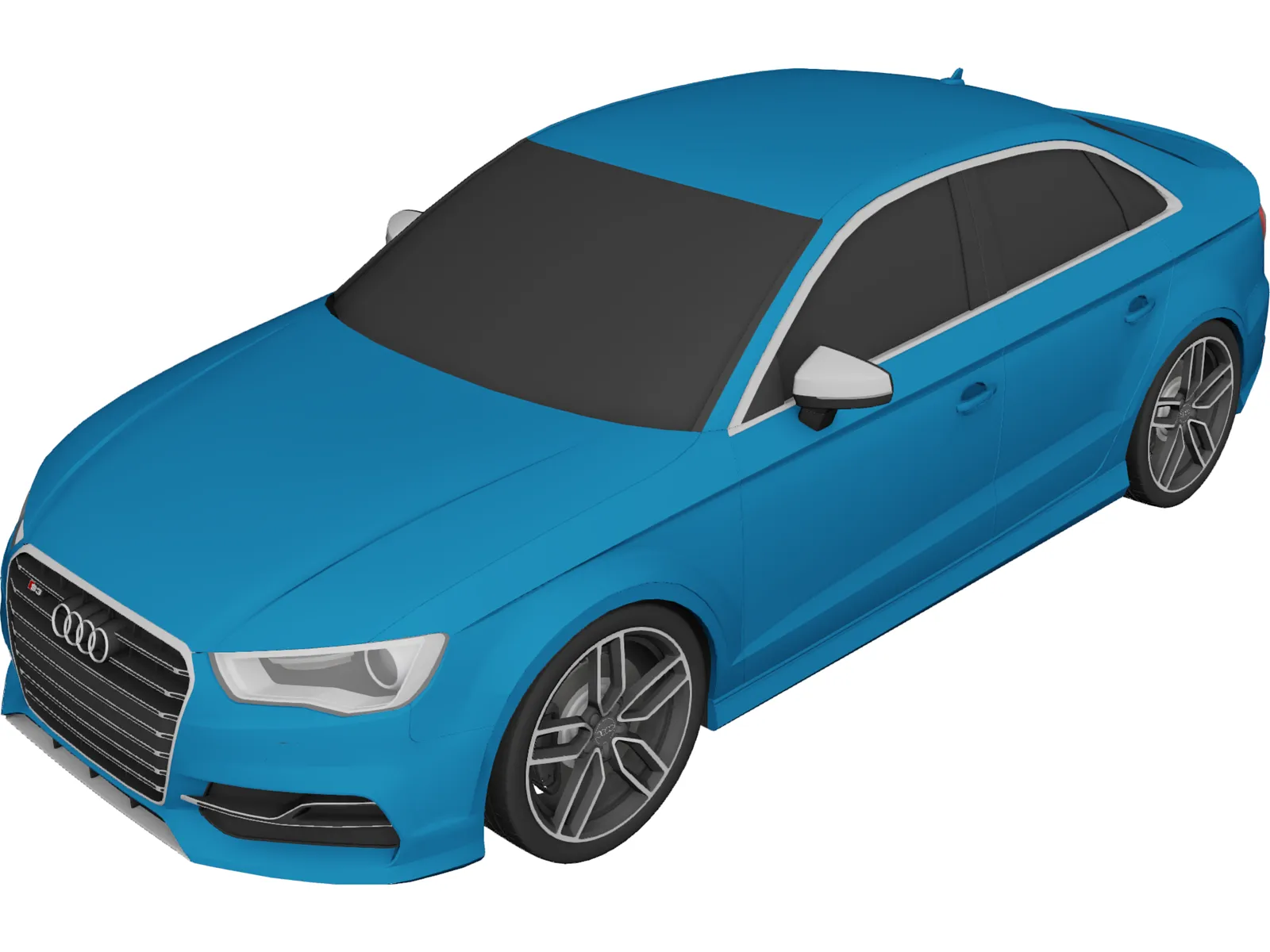 Audi S3 Sedan (2018) 3D Model main preview